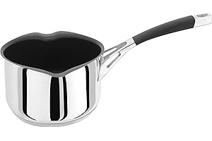 Stellar Horwood S501 Casserole à lait antiadhésive en acier inoxydable Argenté 14 cm 1,1 l