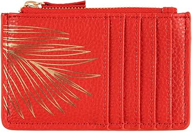 DRAEGER PARIS 1886 Damen Damengeldbörse, Goldfarbene Blätter, Senfgelb Geldbörse, 15 X 2,5 X 9,5