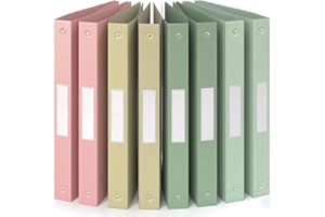 ACROPAQ - 8 x Classeur souple A4 | 4 anneaux | Avec étiquettes de dos, Dos de 3,5 cm, Couleur Terre de la collection Nature - Petit classeur plastique A4 souple, Classeurs 4 anneaux, Farde