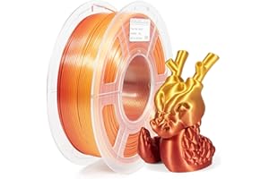 iSANMATE Gradiente Filamento Impresora 3D, Gradiente Rojo Oro Seda Filamento PLA 1.75mm 1kg, Precisión Dimensional +/- 0,02 mm