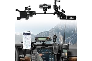 HIGH FLYING KFZ Handy-Halterung für das Armaturenbrett Schwarz für Ford Ranger 2023 2024 2025 (Typ 1)