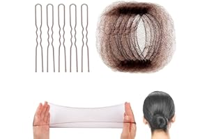 SJBAUTYO50 Pcs Filet Chignon, Filets à Cheveux Invisibles avec 25 pcs Pinces à Cheveux, chignon danse classique fille,Filets à cheveux extensibles pour Danse, Agents de bord, lInfirmières (Marron)