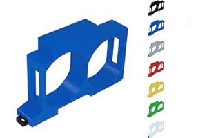 SHELLY HUTSCHIENENHALTER VON PW3D Shelly 1 / 1PM Support de rail DIN double rail (35 mm) (Bleu (Prime))