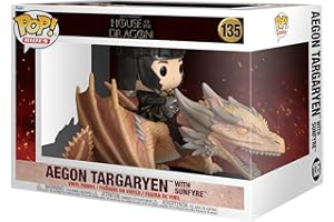 Funko Pop! Rides: House Of The Dragon - Aegon Targaryen w/Sunfyre - Figurka kolekcjonerska winylowa - pomysł na prezent - Oficjalny towar - Zabawki dla dzieci i dorosłych - TV Fans