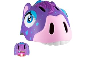 Casco de Bicicleta para niño Crazy Safety | Casco de Bici para niño de 2 a 7 años para Skate, Bicicleta, Patinete, monopatin| Casco de Animal 3D Ligero y Ajustable 49-55 cm (Tigre Naranja)