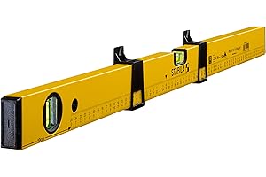 ‎STABILA STABILA Wasserwaage Type 70 MAS, 80 cm, leichtes Alu-Profil, 2 Markierschieber, 2 metrische Skalen, 1 Horizontal-Libelle, 1 Vertikal-Libelle, Made in Germany, Gelb