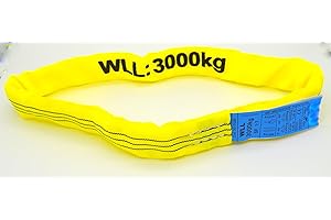 B TEUROBRECHER Rundschlingen 3t 3000 kg Umfang Hebebänder Hebeschlingen ENorm1492-2 gelb (8 m Umfang)