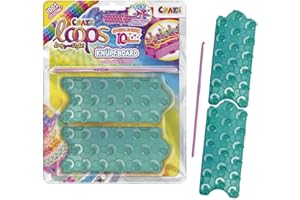 Craze LOOPS Board Blister - Knüpfboard mit Häkelnadel für Loom Bänder, Armbänder selber Machen Gummi