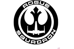 Artstickers Vinilo Adhesivo para Coche, Ventana, Pared u Ordenador, diseño de la Resistencia de Star Wars, Rogue Squadron. Color Negro. Regalo Spilart, Marca Registrada