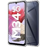 HidWee Crystal Clear Hülle Kompatibel mit Samsung Galaxy M34 5G Hülle, Stoßfeste Kratzfeste Ultra Dünne Schutzhülle, Vergilbu