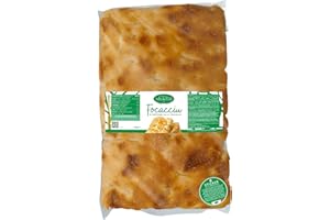 ‎VALLE DEL CRATI ECCELLENZE GASTRONOMICHE DAL 1998 Valle del Crati 6 Italienische vorgekochte Focaccia | Weich und lecker mit Save Freshness-Verpackung | Typische rechteckige Focaccia 30x20 cm | 6 Focaccia x 400g