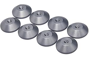 PrecisionGeek – Pointes de découplage pour Haut-parleurs (Ø20 mm | Forme de cône | Aluminium Gris, Lot de 8) – Pointes HiFi antivibrations pour Enceintes, subwoofers et amplificateurs