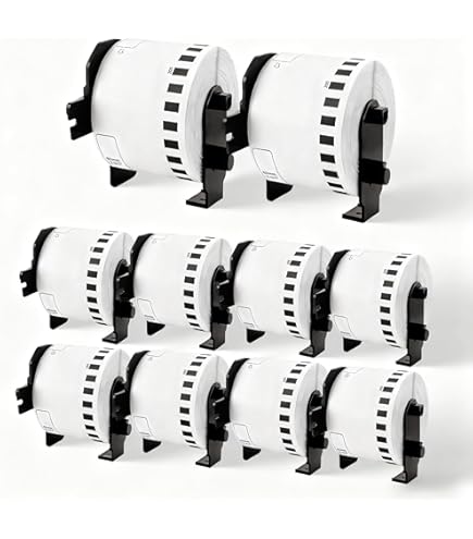 10 X DK44205 Continuous Labels Compatible With Brother P-Touch - View #3