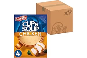 Batchelors Cup a Soup Chicken Instant Soup, 4 Sachets Per 81 g Box (Total 9 Boxes = 36 Sachets)