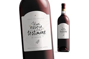 Manahia - Etichetta bottiglia matrimonio | Vuoi essere il mio testimone di nozze? | Proposta testimone, etichetta vino personalizzata, sorpresa matrimonio, regalo testimone, annuncio speciale nozze