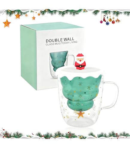 Dubbelwandige mok met kerstboom 250 ml