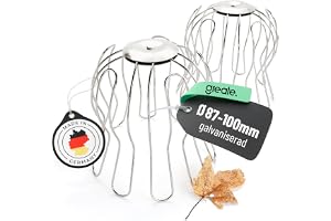 greate hängrännor lövskydd galvaniserad 87 upp till 100mm justerbar | 2-pack - stuprörsskydd som hängrännor lövskydd - lövfångare stuprör, sil för regnstuprör
