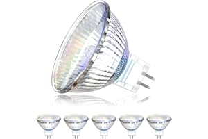 BrightArk MR16 GU5.3 Lampadina Alogena 12V 50W Dimmerabile Faretti Alogeni 2800K Bianco Caldo Lampada Alogena 550LM Lampada Alogena Riflettore per Illuminazione da Incasso,Plafoniera, Confezione da 6