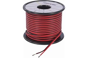 TUOFENG 22 AWG Wire, 0.32mm² Electrical Wires 100 ft/30 m 2 Conductor Parallel Wire -22 Gauge Flexible Silicone Wires of Stranded Tinned Copper Wires, Solder Through Quickly