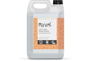 Miniml Antibacterial Hand Wash Soap 5L Refill - Natural Clementine Scented Eco Friendly Hand and Body Washing Liquid Gel for Soft and Sensitive Skin Care - 100% Vegan & Cruelty Free