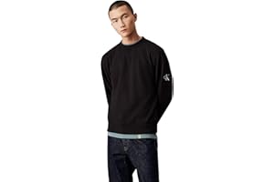 Calvin Klein Jeans Felpa Uomo Badge Crew Neck Senza Cappuccio
