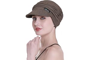 FocusCare Gorros suaves de quimioterapia para mujer, gorra de bambú, turbante para pérdida de cabello