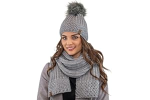 Vivisence Cappello Femminile Invernale con Pompon 7016, Fabbricato in UE