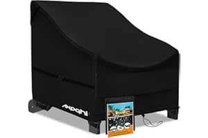 AXPQHL Pokrowiec na fotel ogrodowy Adirondack, Adirondack, ochrona przed kurzem, odporny na rozerwanie 600D, odporny na rozerwanie materiał, z otworami wentylacyjnymi, wodoszczelny, odporny na warunki