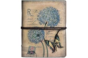 MALEDEN Leder Reise Notizbuch, Vintage Klassisch Nachfüllbar Reisetagebuch, Perfekt zum Schreiben, Dichter, Reisende, Tagebuch, Leere Einsätze mit Reißverschluss Loose Blatt Taschen