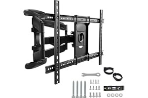 Leyf Obrotowy uchwyt ścienny do telewizora, do zakrzywionych, płaskich telewizorów i monitorów - VESA 400 x 600 max (32''-75'') - maks. 50 kg - uchwyt do telewizora, pochylenie, obracanie