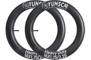 YunSCM 2Pcs 45/57-305 Engrosar 16 Pulgada cámaras de Aire 16x1.75/1.95/2.10/2.25 AV32mm Valve Compatible 16 Pulgadas Bicicleta cámaras de Aire 16x1.75 16x1.95 16x2.0 16x2.10 16x2.125 16x2.25