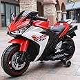 LittleFlyer Battery Operated Bike for Kids with LED Light & Music | Baby Ride on Toy Rechargeable Battery Bike | Electric Bike for Kids to Drive 2 to 7 Years Boys Girls (Red)
