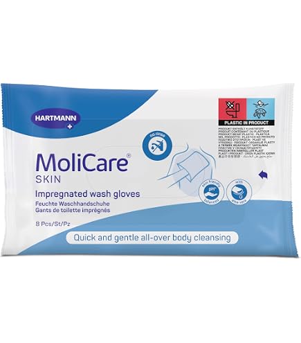 Meditrade Beesana Molton Wash Mitts - Disposable White Wash Gloves, Pack Of 50