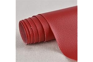 CHANGTSING Patch di Ecopelle PU Autoadesiva 25 x 60 cm riparazione decorative pellicole in pelle sintetica riparazione Adesiva Sedile Auto per Divani, Sofa, Auto Interni grande rosso