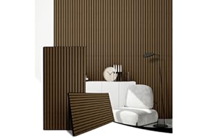 JUWEI DIRECT AKK-Star Acoustic Wall Panels 3D Decorative Soundproof Sound Absorbing Panels for Walls & Ceilings - Suitable for Living Room, Meeting Room, TV Wall(Smoked Oak 5#, 2Pack-120cm)
