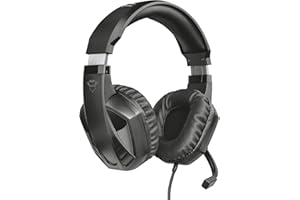 Trust Gaming Cascos Gaming GXT 412 Celaz Auriculares Gamer con Micrófono Plegable, Cable Trenzado de 1 m, para PS4, PS5, PC, Nintendo Switch, Xbox One, Xbox Series X - Negro