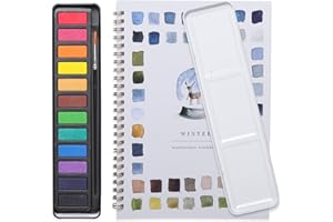 Harsever Watercolor Workbooks,12 Color Watercolour Paint Workbooks Set,Beginner-Friendly Birds Watercolor Workbooks,Art Crafts Painting Supplies, Arts & Crafts Gift for Teens, Adults (7)