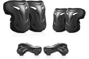 JIM'S STORE Jim’S Store Protecciones Patines Infantil,Set de Rodilleras Coderas y Muñequeras Adecuado para Bicicleta Patinaje Ciclismo Monopatín y Deportes Extremos