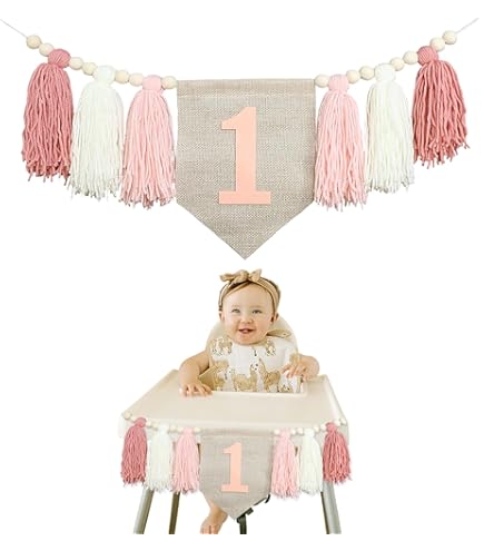 Decorazioni Per Il Primo Compleanno Bambino Blu - Banner, Cappello A Cono E Decorazioni Da Parete Fatte A Mano - 4