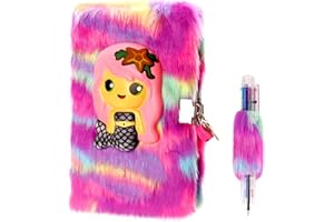 Joyhoop Diario Secreto Niña con Codigo de Felpa, Boligrafo de Sirena Color, Diario Niña con Cerradura, Set Kawaii Cuaderno A5, Libreta Bonitas Niña, Regalo Cumpleaños Niñas 5 6 7 8 9 10 11 Años