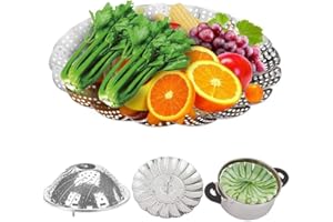 SAIM Vegetable Steamer Basket Stainless Steel Multi-Function Steamer Steaming Folding Steamer Suitable for Various Size Pots