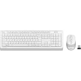A4 Tech FG1010 2.4G Q T&uuml;rk&ccedil;e FN-Multimedya Klavye+Optik 2000DPI Mouse Beyaz Kablosuz Set
