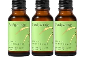 Purdy & Figg | Bathroom Bliss Refill Kit | All-Natural Non-Toxic Bathroom & Shower Cleaner | Streak-Free Surface & Toilet Bowl Cleaner | Limescale & Soap Scum Remover | Lime & Lemongrass Scent