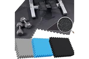 GENERICO Tappeto per esercizi puzzle extra spesso 2.5cm piastrelle ad incastro pavimenti protettivi l'allenamento attrezzature palestra Set 6pcs 60x60cm tatami profesional gimnasia artes marciales