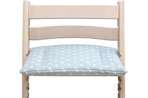 Blausberg Baby - BESCHICHTET - Sitzkissen (kleines Brett) für Stokke Tripp Trapp Hochstuhl (Happy Star Grün) - 100% made in Hamburg, Deutschland