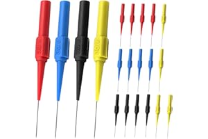 CISYIA 20 PCS Digital Multimeter Probes, Multi Meter Power Probe Multimeter Test Leads Test Back Probe Pin Tester Pins for Car Repairing and Laboratory Electric Multimeter Testing (Red Blue Black