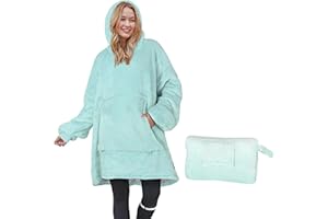 Catalonia Classy Coperta con cappuccio Sherpa indossabile oversize, felpa con cappuccio grande, coperta morbida e calda con tasca frontale per adulti, donne e uomini