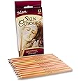 MONT MARTE Artist Skin Colour Pencils - Ideal for Expressive Portrait Drawings - Perfect for Beginners and Professionals, Children and Adults Colouring Pencils. (set of 12 pencils)