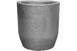 CANALHOUT 12,3 kg Siliziumkarbid-Graphit-Tiegel, Tiegel zum Schmelzen von Metall, widersteht hohen Temperaturen von 1800 °C, Schmelzguss, Verfeinerung von Aluminium, Gold, Silber, Kupfer