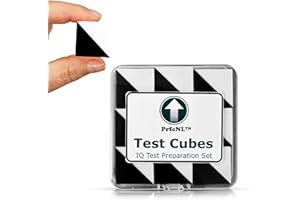 PrfcNL IQ-Testwürfel (Schwarz und Weiß) – 9 Kohs Würfel Übung für Blockdesign-Test WAIS IV und WISC V Tests